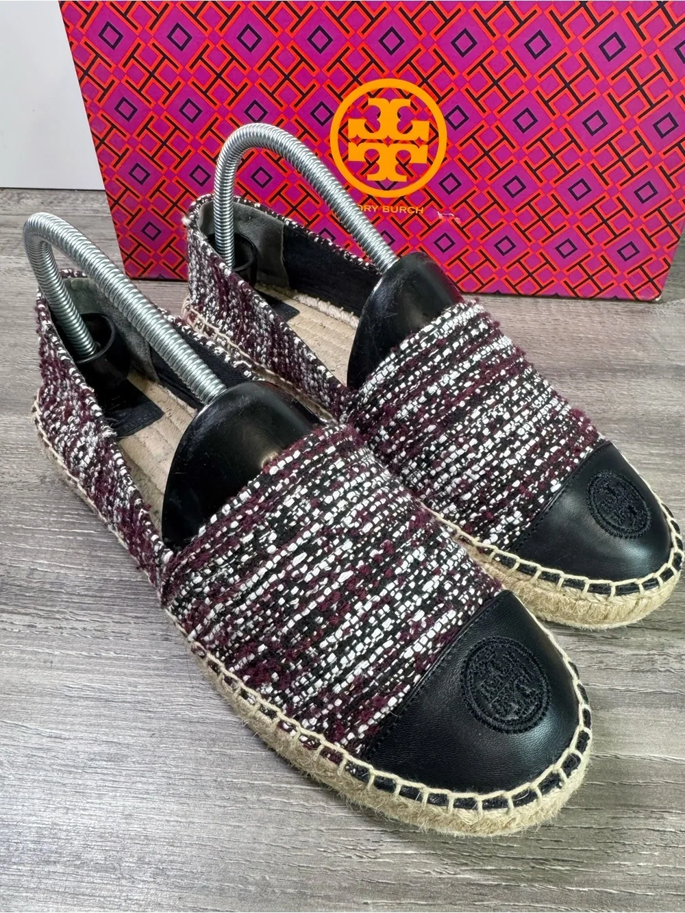 Tory Burch Colorblock Flat Espadrilles size 8.5 IMMACULATE